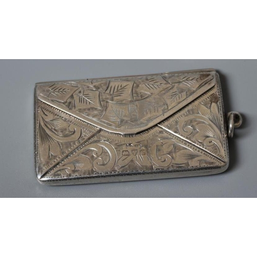 145 - OF PHILATELIC INTEREST - A LATE VICTORIAN SILVER STAMP BOX by Grey & Co., Birmingham 1897, of semi-c... 