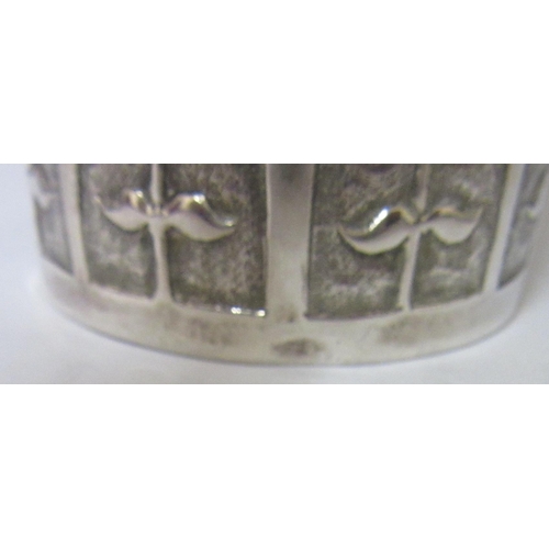 178 - AN AUSTRIAN SILVER BEAKER, early 19th century, of flared cylindrical form, the lower section chased ... 