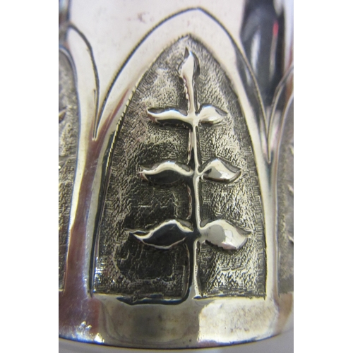 178 - AN AUSTRIAN SILVER BEAKER, early 19th century, of flared cylindrical form, the lower section chased ... 