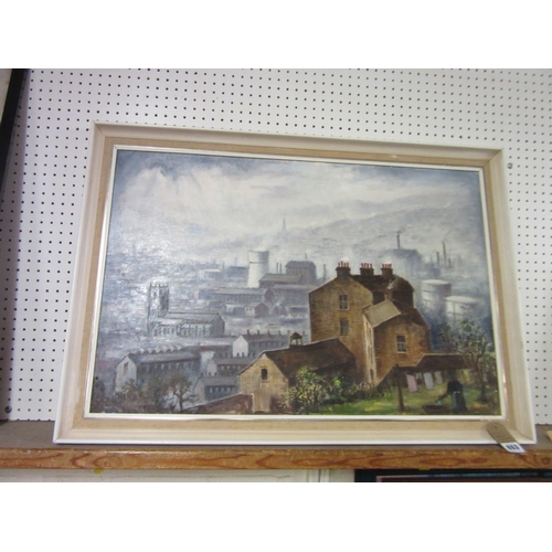 JAMES HARDAKER INDUSTRIAL CITYSCAPE SIGNED OIL