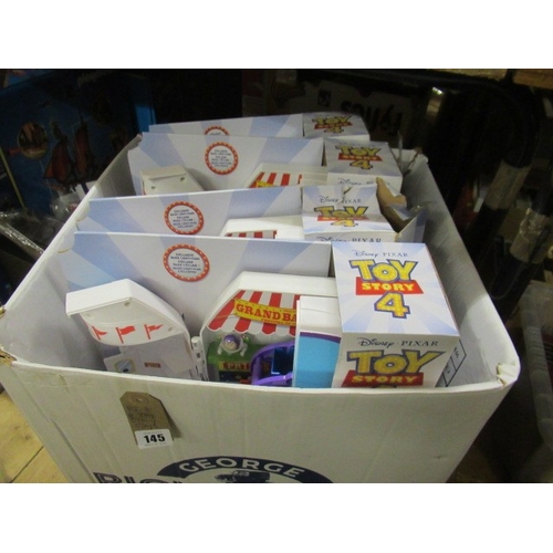 BOX OF BOXED TOY STORY TOYS (ALL STILL IN ORIGINAL PACKING AND UNOPENED)