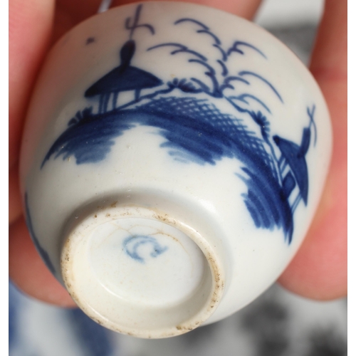 33 - A COLLECTION OF EIGHTEENTH CENTURY ENGLISH PORCELAIN comprising a First Period Worcester large Milkm... 