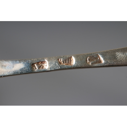 123 - A GEORGE II SILVER HANOVARIAN PATTERN TABLESPOON, no maker's mark, London 1736, 7 3/4