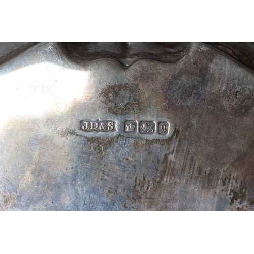 145 - A LATE VICTORIAN SILVER SALVER by James Dixon & Sons, Sheffield 1899, of shaped circular form, the p... 