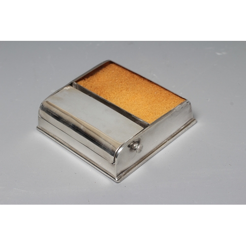 152 - OF PHILATELIC INTEREST - A LATE VICTORIAN SILVER TRIPLE STAMP HOLDER by Sampson Mordan, London 1901,... 