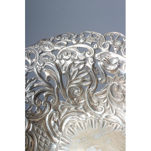 162 - A COMPOSITE PAIR OF LATE VICTORIAN SILVER BON BON DISHES by L Spiers, Birmingham 1891 & 1892, of fla... 