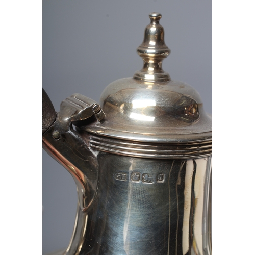 163 - A PAIR OF LATE VICTORIAN SILVER CAFÉ-AU-LAIT POTS by Harrison Bros. & Howson, Sheffield 1899, of vas... 