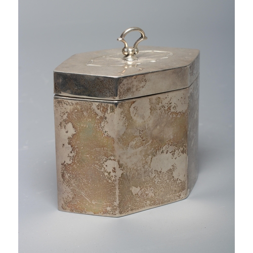 165 - A LATE VICTORIAN SILVER SUGAR BOX by Thomas Bradbury & Sons Ltd., Sheffield 1901, of hexagonal form,... 