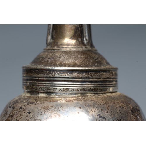 174 - A GEORGE IV SILVER WINE FUNNEL, maker's mark possibly WE, London 1829, with everted gadrooned rim an... 