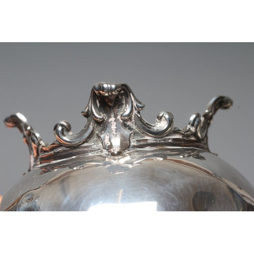 177 - A VICTORIAN SILVER MILK JUG by The Barnards, London 1845, of baluster form with acanthus leaf sheath... 