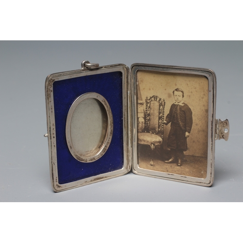 184 - A LATE VICTORIAN SILVER PENDANT FOLDING PHOTOGRAPH FRAME by Goldsmiths & Silvermiths Co. Ltd., Londo... 