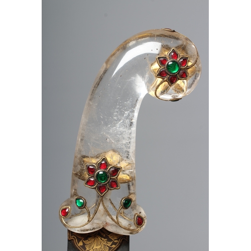 354 - AN INDIAN KHANJAR DAGGER, with 9 5/8