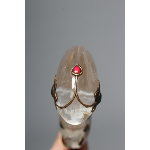 354 - AN INDIAN KHANJAR DAGGER, with 9 5/8