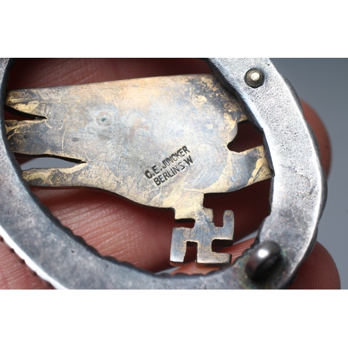397 - A GERMAN THIRD REICH PARATROOPER BADGE by G. E. Juncker, with vertical pin