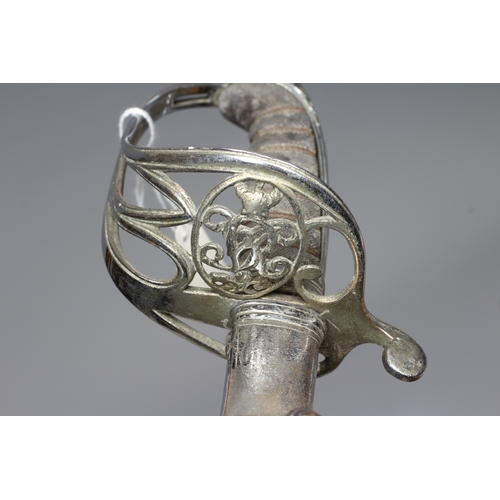 408 - TWO BRITISH OFFICER'S SWORDS, comprising an 1845 pattern infantry officer's sword with 32