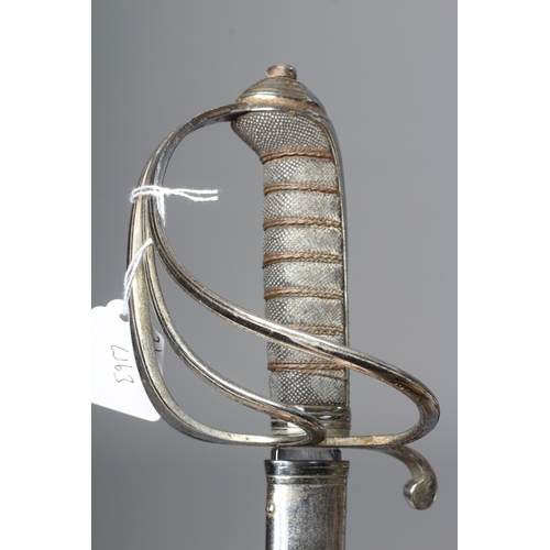 408 - TWO BRITISH OFFICER'S SWORDS, comprising an 1845 pattern infantry officer's sword with 32