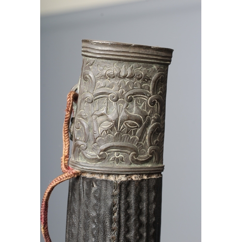 409 - A TURKISH YATAGAN, 19th century, with 28 1/4