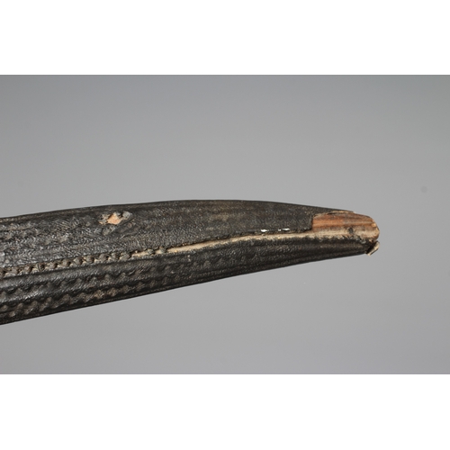 409 - A TURKISH YATAGAN, 19th century, with 28 1/4