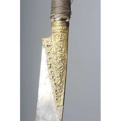 409 - A TURKISH YATAGAN, 19th century, with 28 1/4