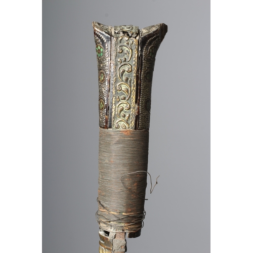 409 - A TURKISH YATAGAN, 19th century, with 28 1/4