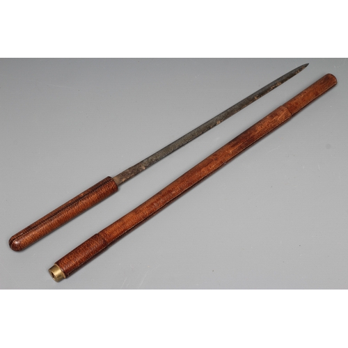 413 - A SWAGGER SWORD STICK, early 20th century, by Swaine & Adeney, the 13 1/2