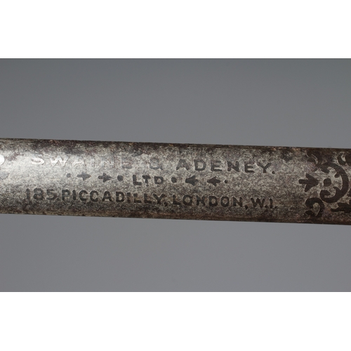 413 - A SWAGGER SWORD STICK, early 20th century, by Swaine & Adeney, the 13 1/2
