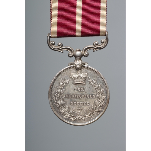 432 - A MERITORIOUS SERVICE MEDAL awarded to Pte. W. Whitehurst of the Labour Corps., on typical ribbon