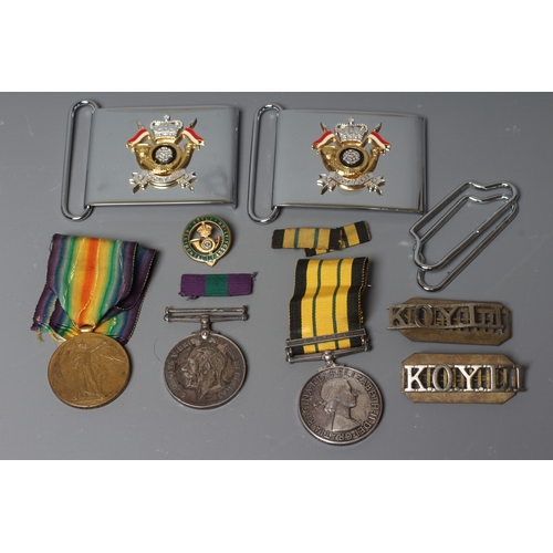 433 - A FAMILY OF MEDALS AWARDED TO UNCLE AND NEPHEW both of the King's Own Light Infantry, comprising an ... 
