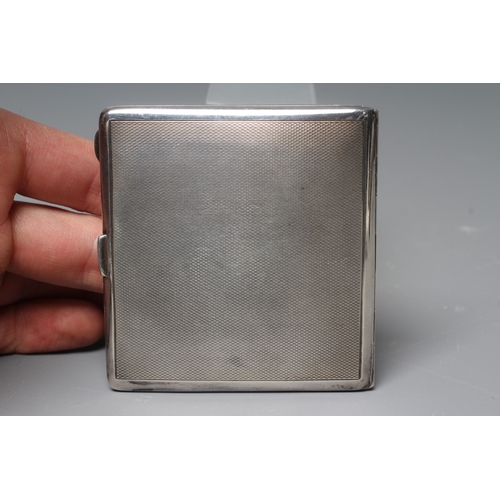 437 - A SILVER & ENAMEL RAF CIGARETTE CASE by Charles S. Green & Co. Ltd, Birmingham 1939, with central RA... 