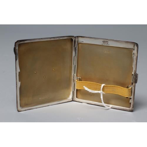 437 - A SILVER & ENAMEL RAF CIGARETTE CASE by Charles S. Green & Co. Ltd, Birmingham 1939, with central RA... 