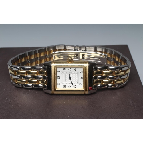 196 - A LADY'S JAEGER-LECOULTRE GRANDE AUTOMATIC REVERSO DUETTO WRISTWATCH, 1986, the circular mother-of-p... 