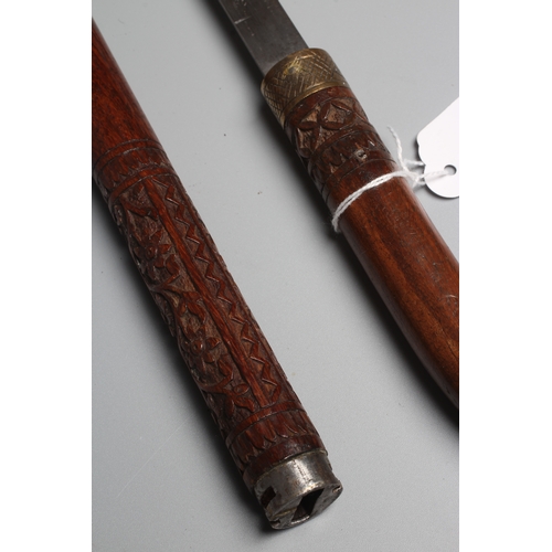 365 - AN ANGLO INDIAN SWORD STICK, early 20th century, with 23 1/2