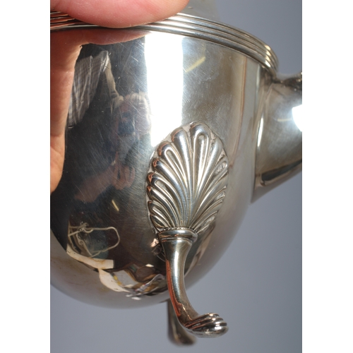 163 - A PAIR OF LATE VICTORIAN SILVER CAFÉ-AU-LAIT POTS by Harrison Bros. & Howson, Sheffield 1899, of vas... 