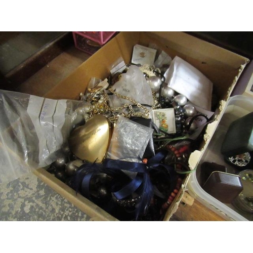 274 - BOX OF COSTUME JEWELLERY