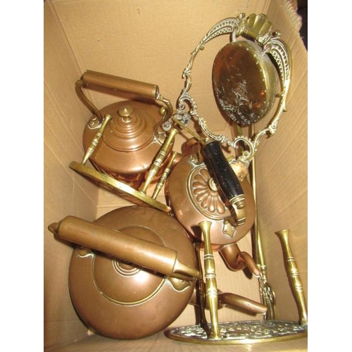 444 - BOX OF BRASS AND COPPER
