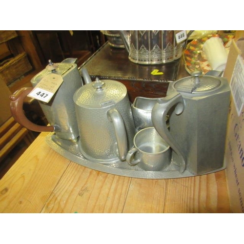 447 - QUANTITY OF PEWTER