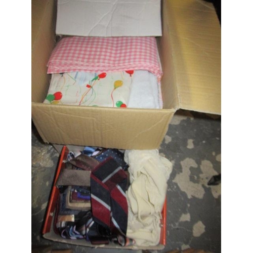 460 - BOX OF TIES AND VINTAGE PATTERNS ETC