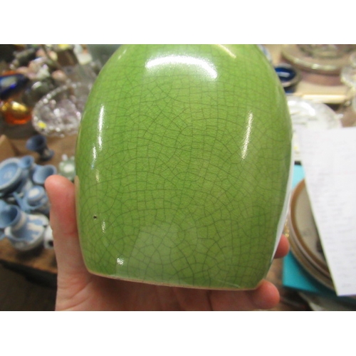112 - CHINESE GREEN FLOWER VASE