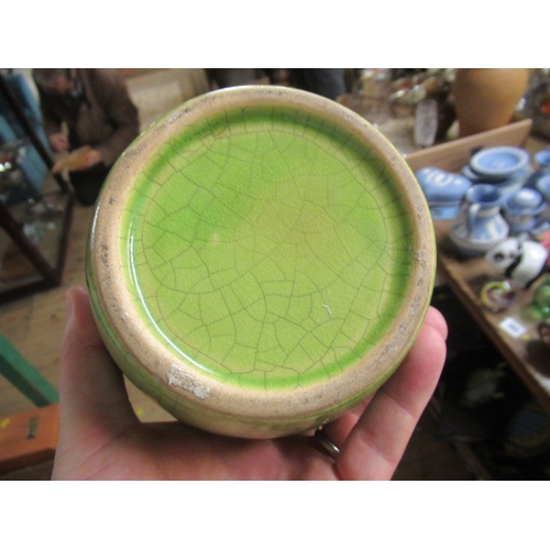 112 - CHINESE GREEN FLOWER VASE