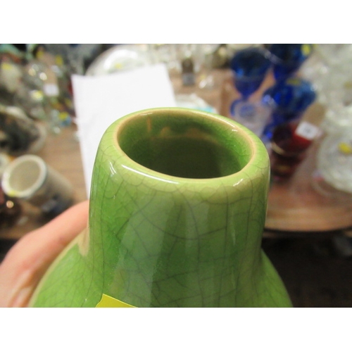 112 - CHINESE GREEN FLOWER VASE