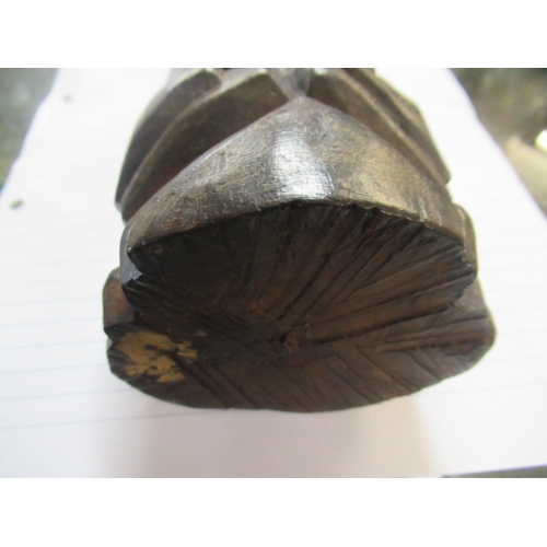 468 - ORIENTAL WOOD AND HORN FIGURES AND HARDSTONE GRAPE VINE