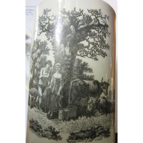 33 - A COLLECTION OF EIGHTEENTH CENTURY ENGLISH PORCELAIN comprising a First Period Worcester large Milkm... 