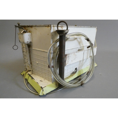 110 - A tin doll's working bathroom/display, with fitted electronics and plumbed water system, 11