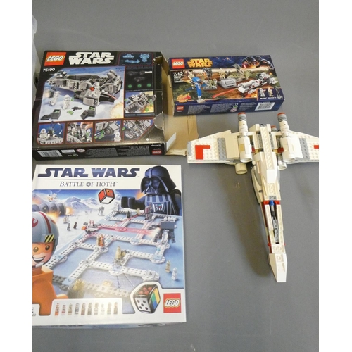 299 - Lego building set including Star Wars 75037 Battle on Saleucami, 75100 spaceship 3866 Battle of Hoth... 