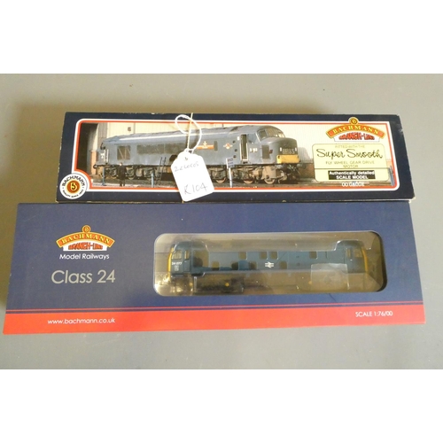 525 - Bachmann Class 24 in BR blue D27077 and Class 55 in BR blue 55001 (incorrect box), excellent