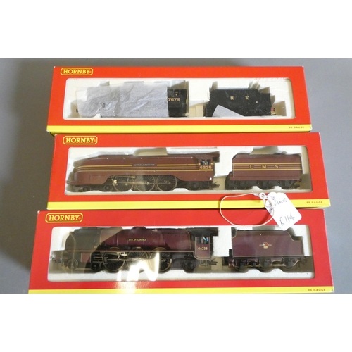 535 - Hornby BR red City of Carlisle, LMS Coronation City Of Birmingham and LNER Class 06 in NE black 7675... 