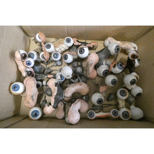 76 - Twenty four pairs of doll's eyes on rockers