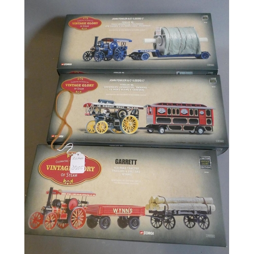 Three vintage Glory of Steam engine including Garrett and Fowler ...