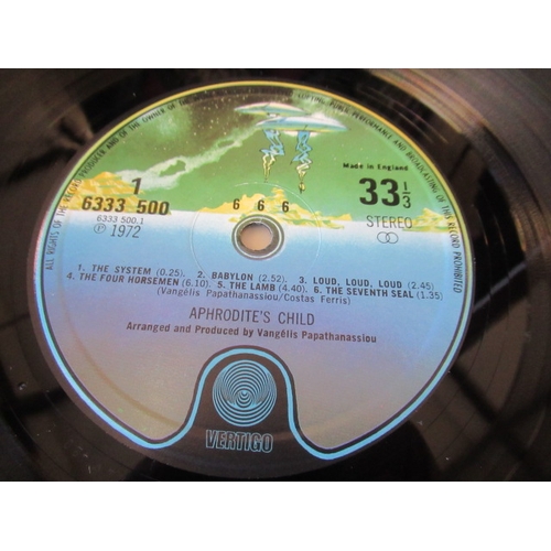 105 - APHRODITE'S CHILD 666 NO. 633350 VERTIGO SPACESHIPS LABEL LP RECORDS