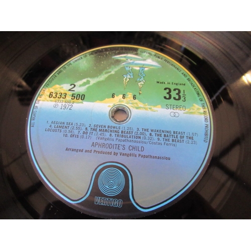 105 - APHRODITE'S CHILD 666 NO. 633350 VERTIGO SPACESHIPS LABEL LP RECORDS